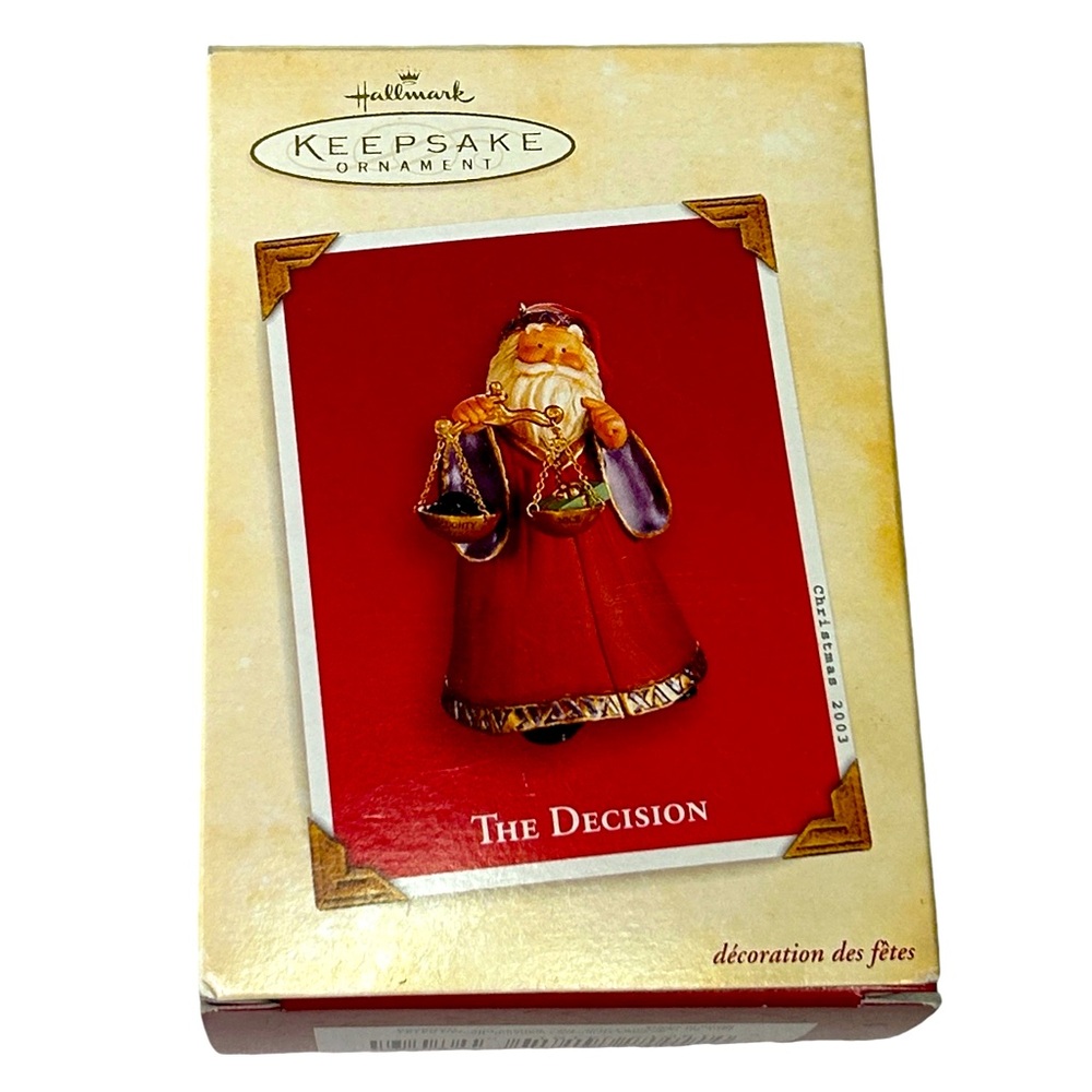 Hallmark Keepsake Ornament 2003 The Decision Naughty Or Nice Preowned
